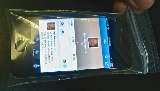 Phone in Ziploc Bag