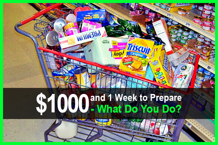 $1000 and 1 Week to Prepare - What Do You Do?