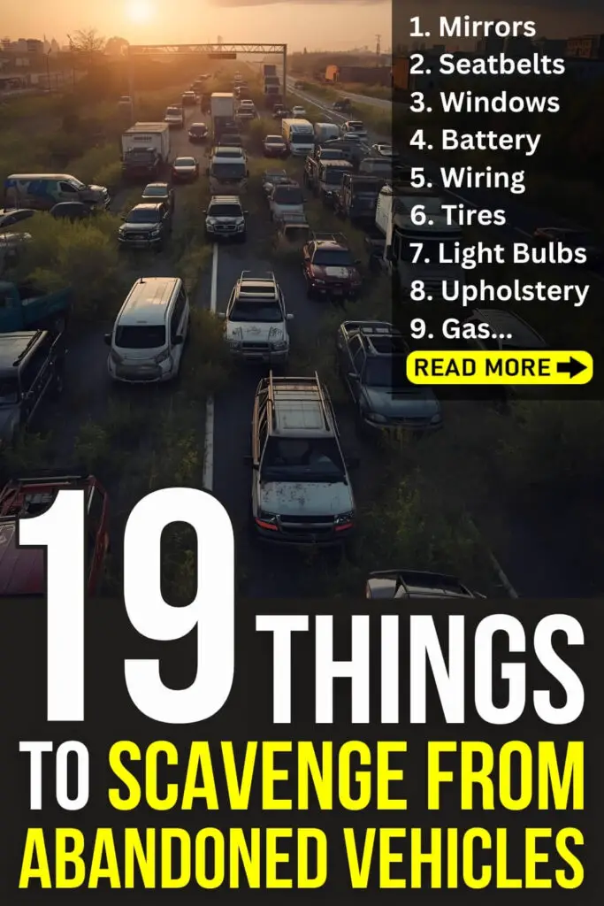 19 Items to Scavenge from Abandoned Cars