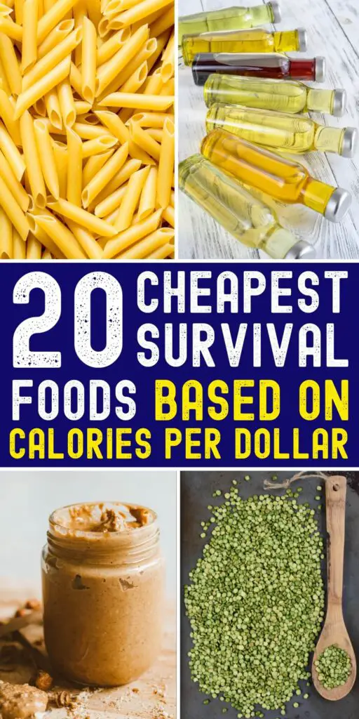 20 Cheapest Survival Foods Based On Calories Per Dollar