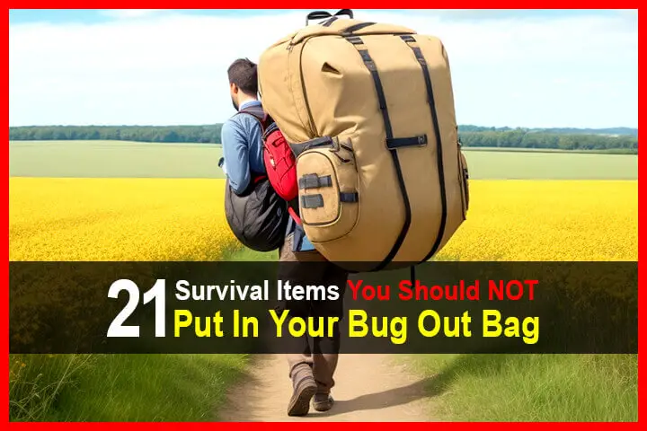 21 Survival Items You Should NOT Put In Your Bug Out Bag