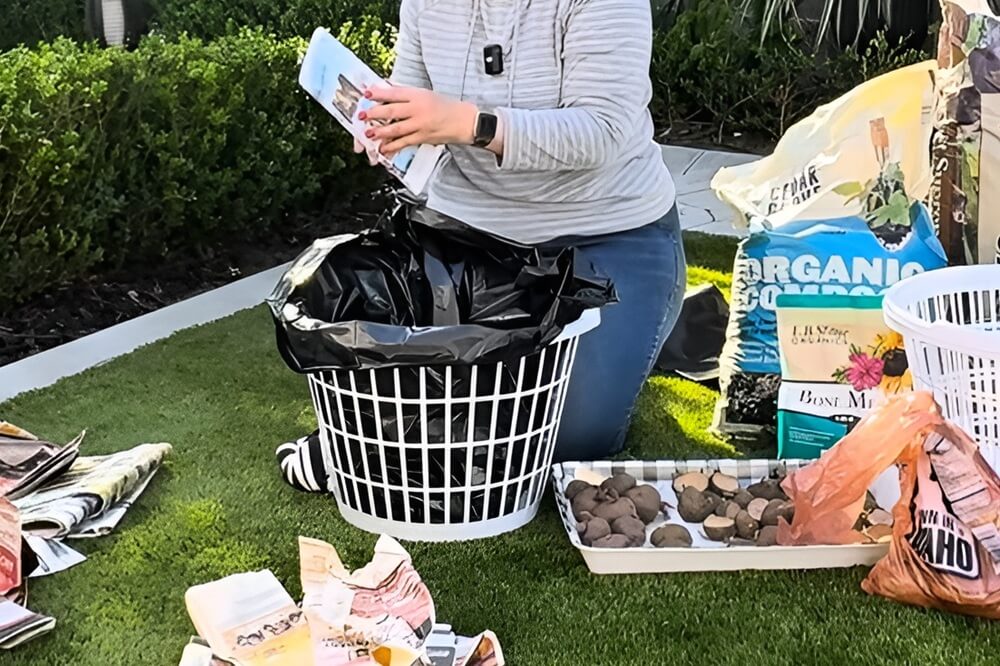 Lined with Garbage Bag