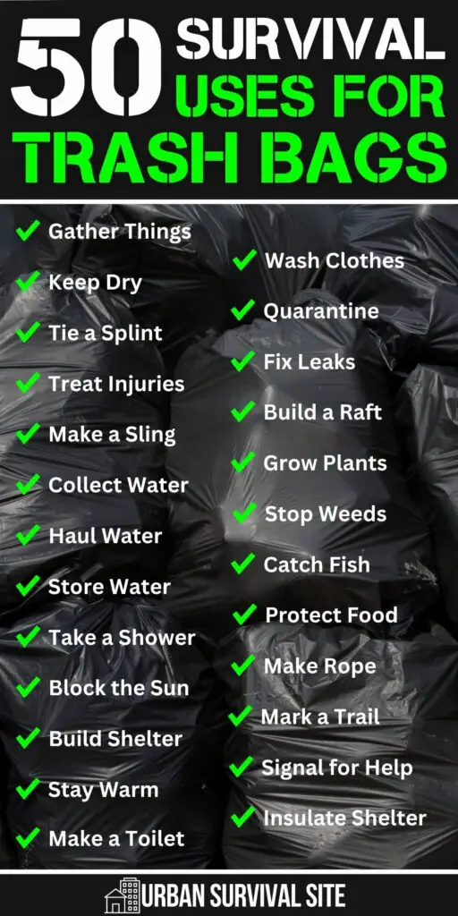 50+ Survival Uses for Trash Bags