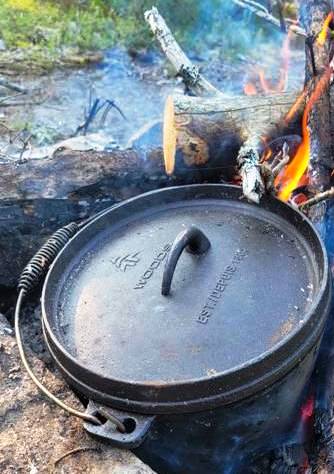 Lid on Camp Oven