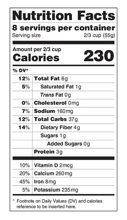 NUTRITION FACTS