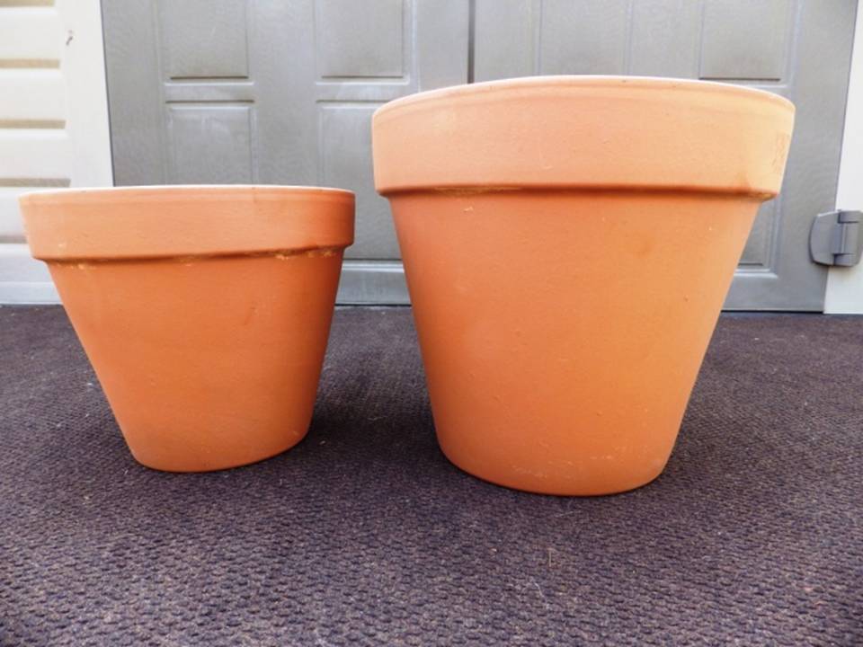 TWO FLOWER POTS