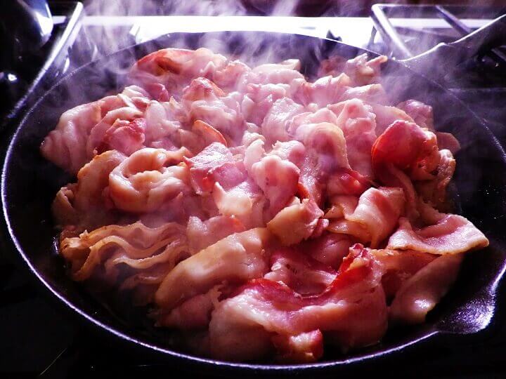 Bacon Cooking in Skillet