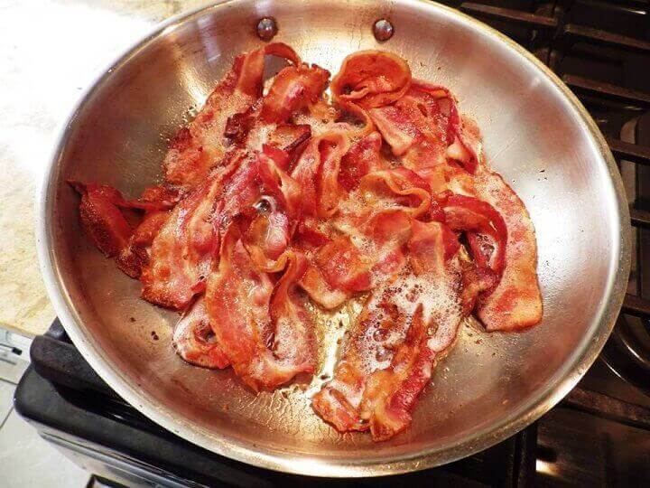 Bacon Frying in Pan
