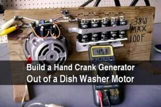 Build a Hand Crank Generator Out of a Dish Washer Motor