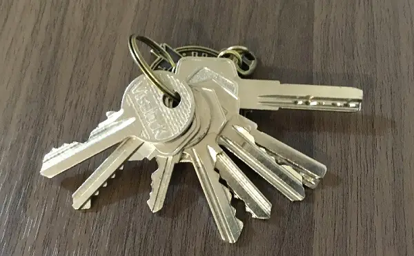 Bump Key on Keychain
