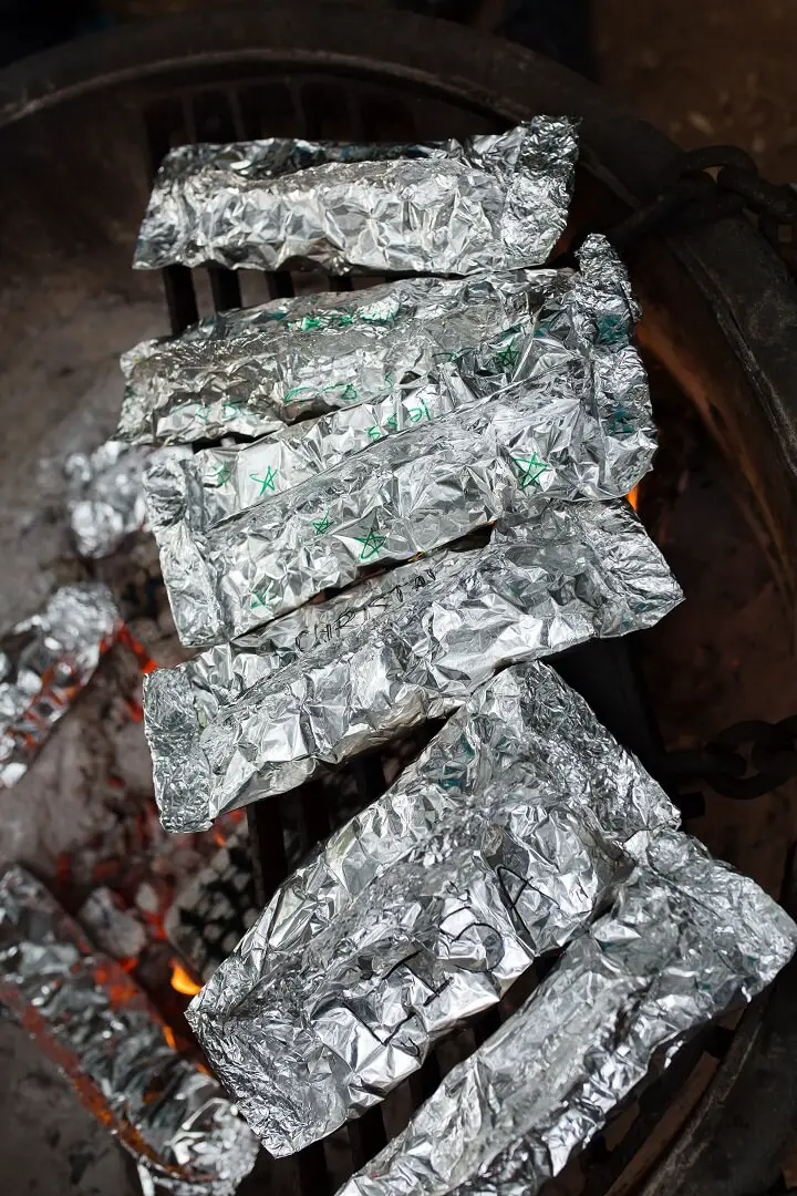 Camping Food Wrapped in Foil