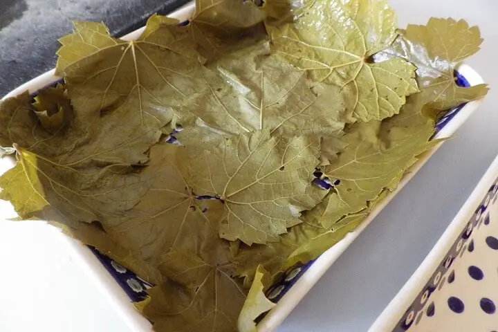 Ceramic Dish Lined With Leaves