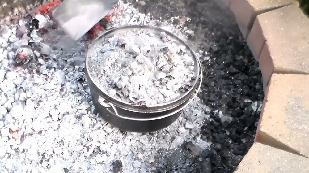 Coals on Dutch Oven