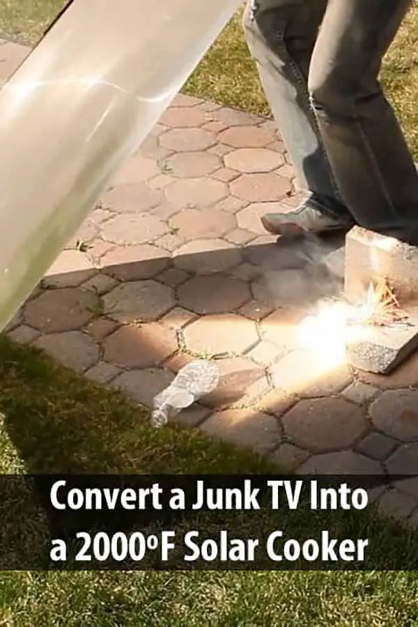 Convert a Junk TV Into a 2000ºF Solar Cooker