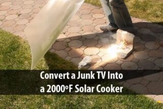 Convert a Junk TV Into a 2000ºF Solar Cooker