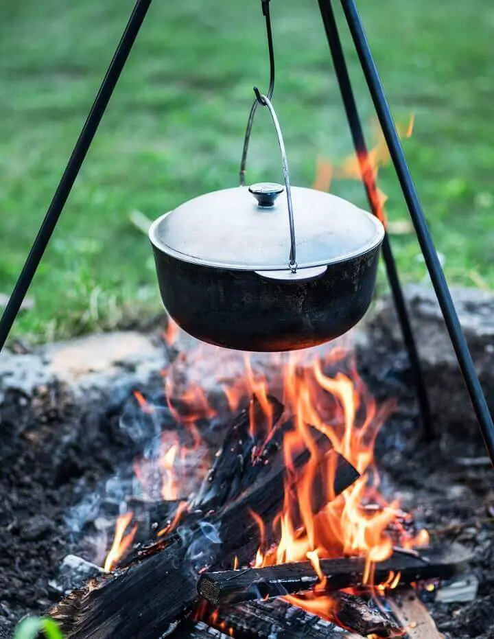 Cooking Outdoors Over a Fire