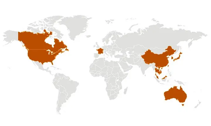 Countries Reporting Coronavirus