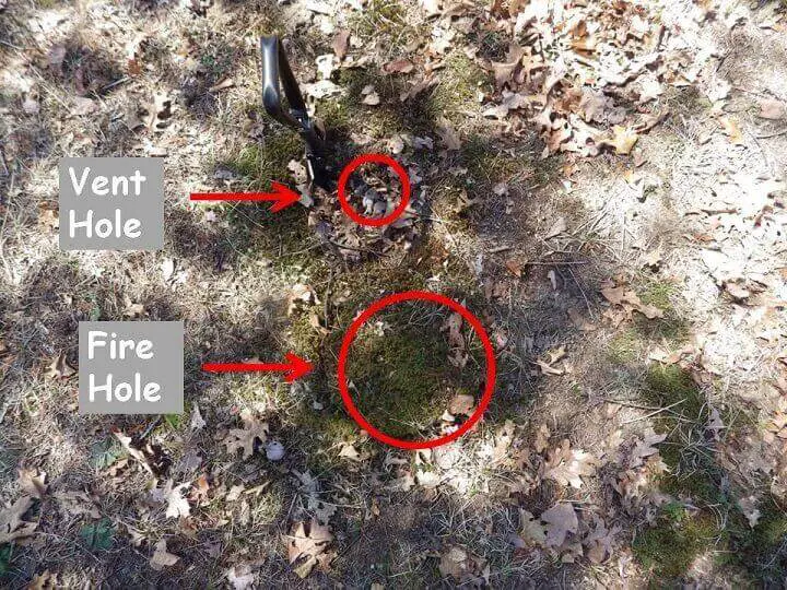 Dakota Fire Pit Holes Labeled