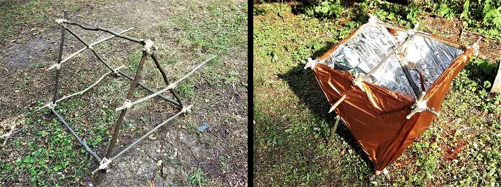 DIY Solar Reflector Oven Completed Frame / High Noon