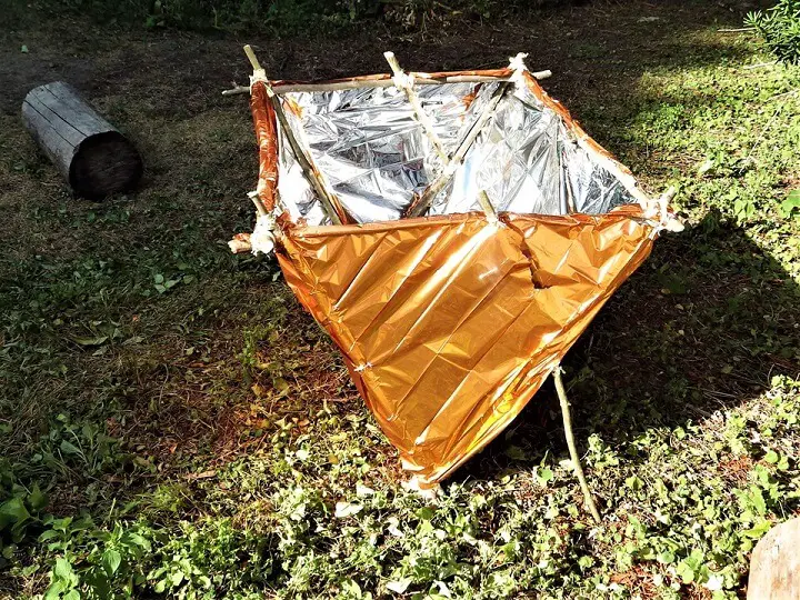 DIY Solar Reflector Oven High Noon Position