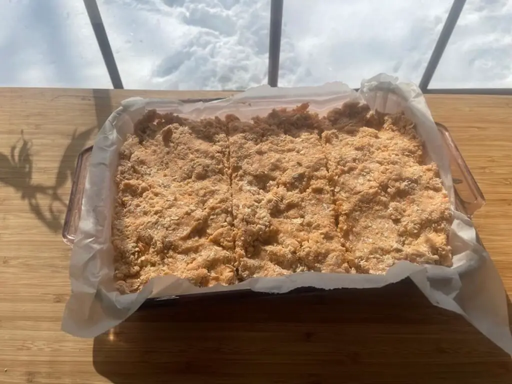Dough Cut Into Three Bars