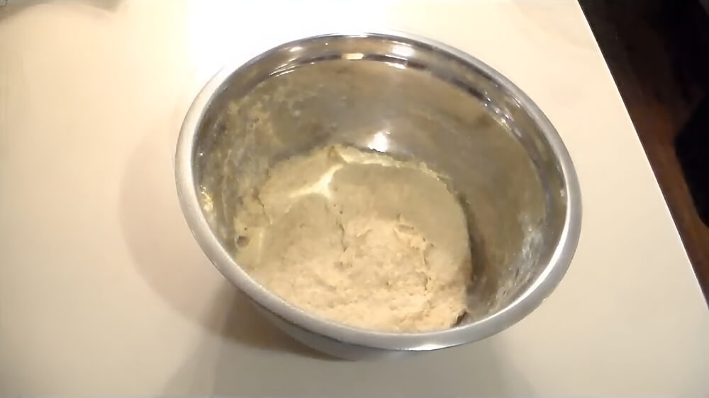 Dough Slightly Flattened