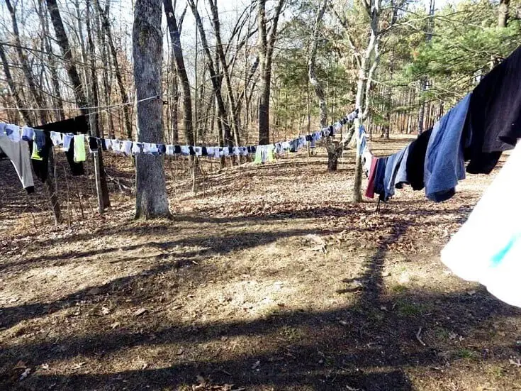 Drying Clothes Outside On Line