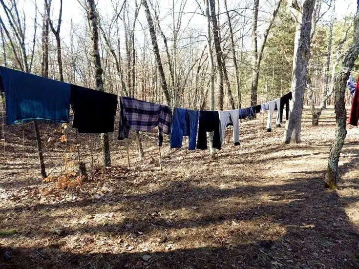 Drying Folded Clothes Outside