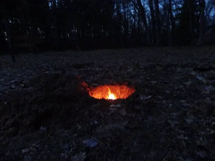 Fire Pit In The Dark