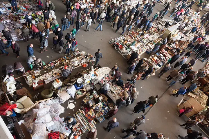 Flea Market From Overhead