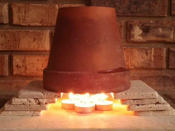 Flower Pot Tea Candle Heater