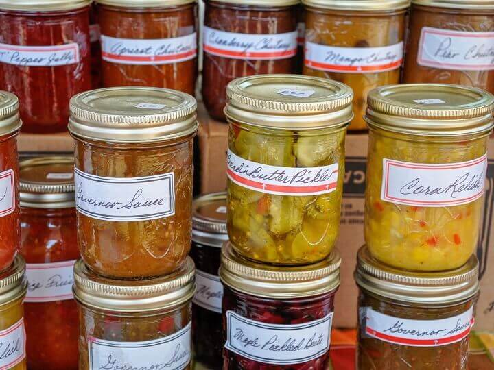 Food in Canning Jars