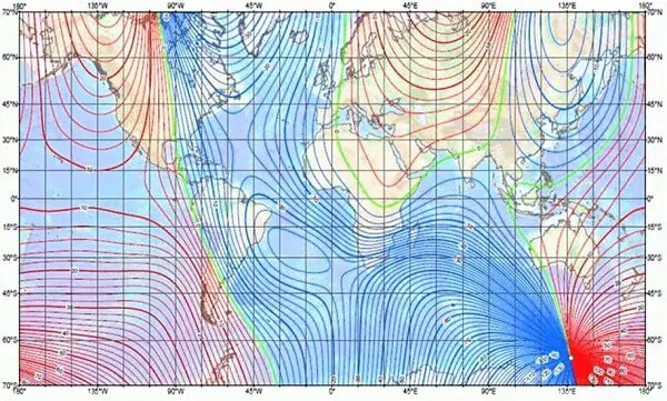 Global Magnetic Declination Map