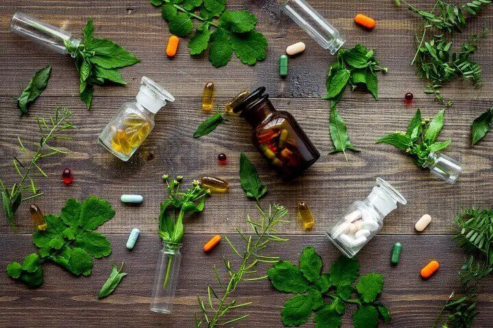 Herbal Medicine on Table