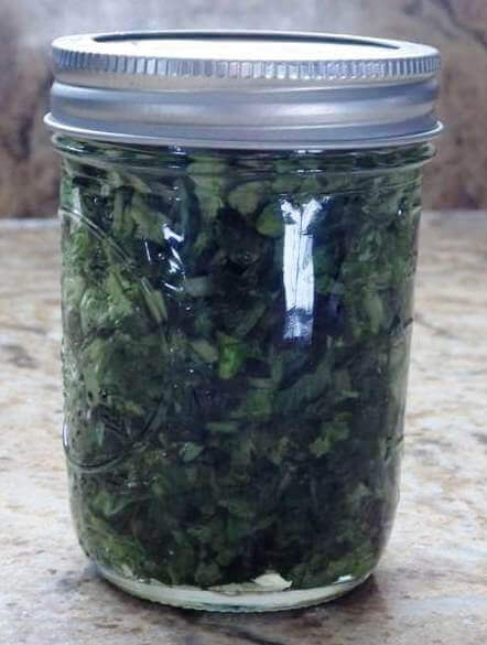 Herbs Steeping in Jar