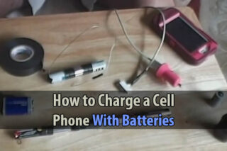 How to Charge a Cell Phone With Batteries