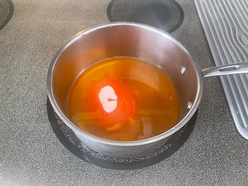 Liquid Ingredients in Pan