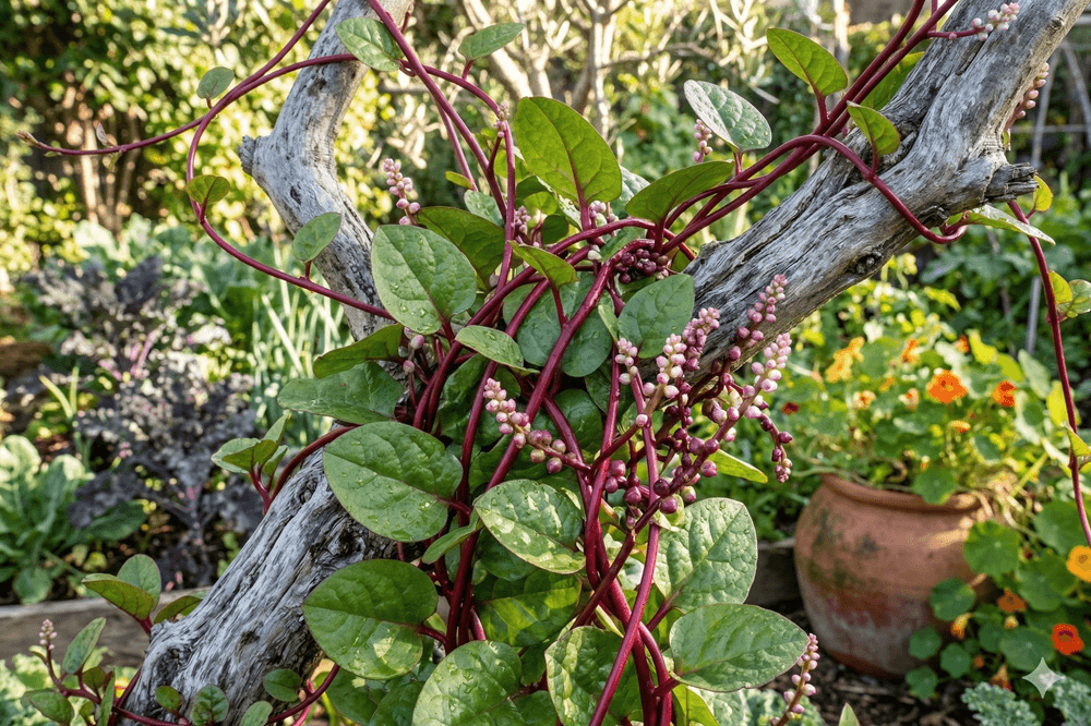 Malabar Spinach on Branch