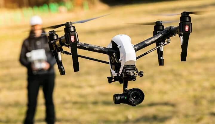 Man Flying Racing Drone