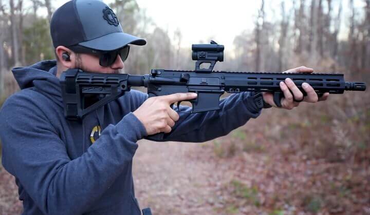 Man Holding AR Pistol