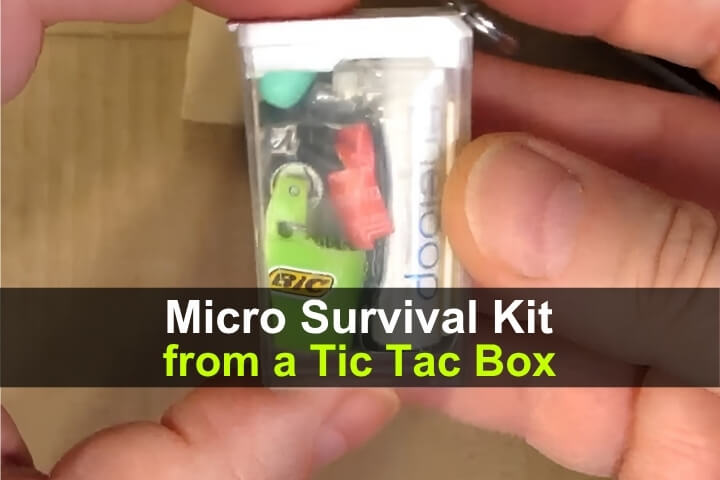Micro Survival Kit from a Tic Tac Box