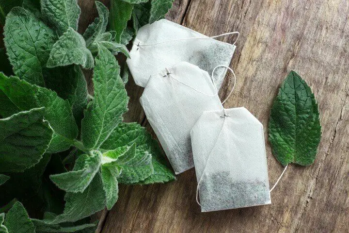 Mint Leaves and Tea Bags