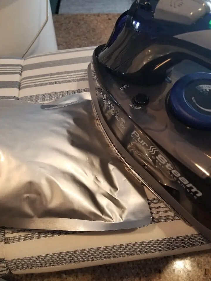 Mylar Bag Being Sealed With Iron
