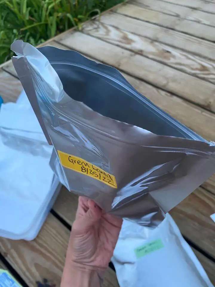 Mylar Bag With Label
