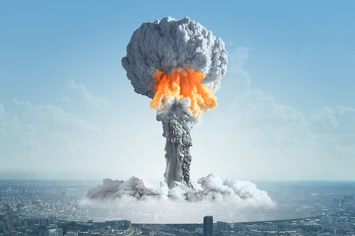 Nuclear Bomb Explosion in City