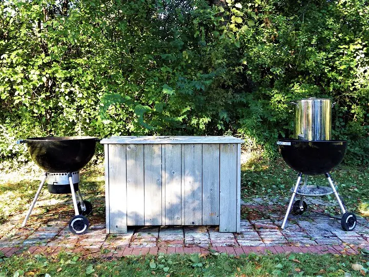Outside Grills and Tables