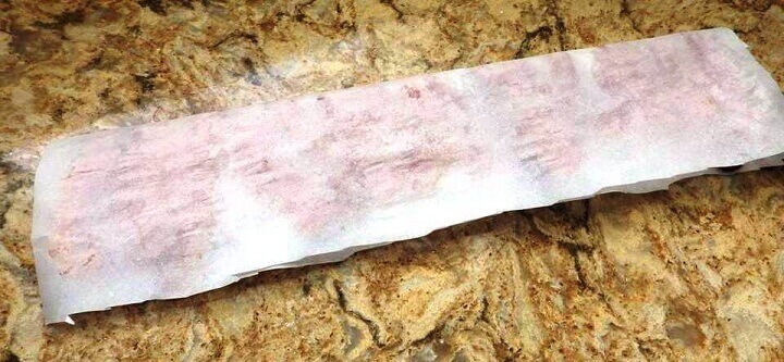 Parchment Folded Over Bacon