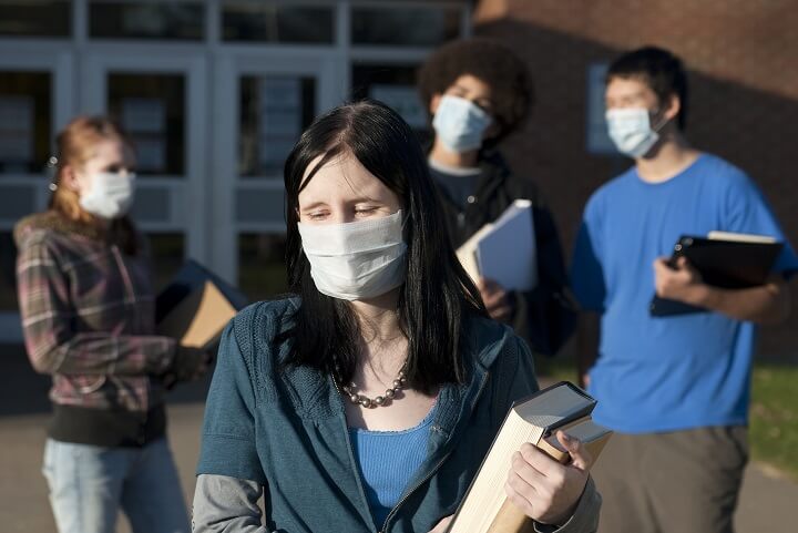 People Wearing Masks During Pandemic