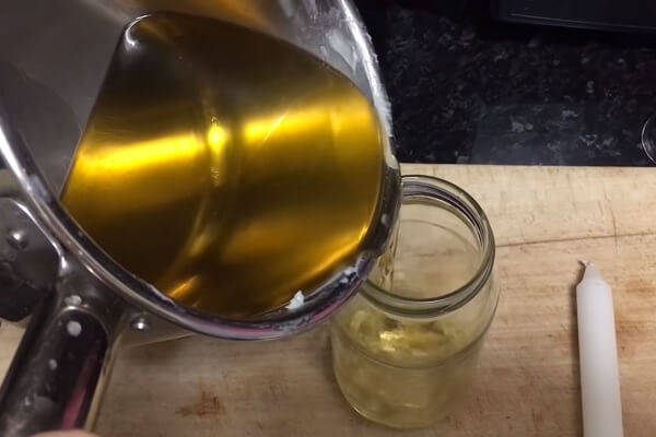 Pouring Fat into Jar