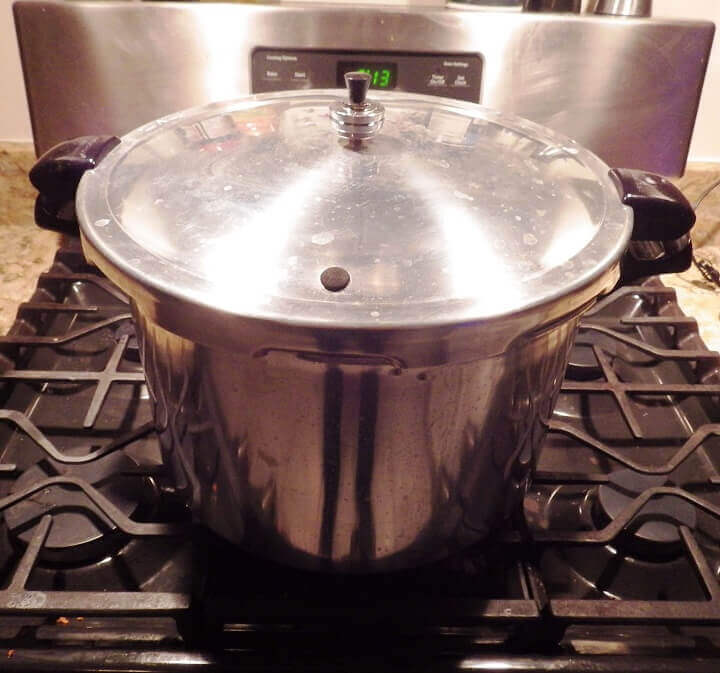 Pressure Canner on Stove